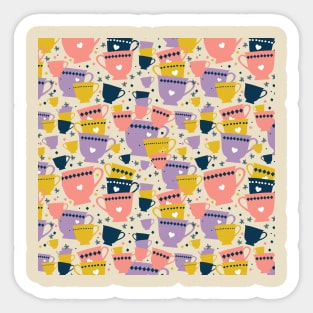 Colorful Cup Pattern Sticker